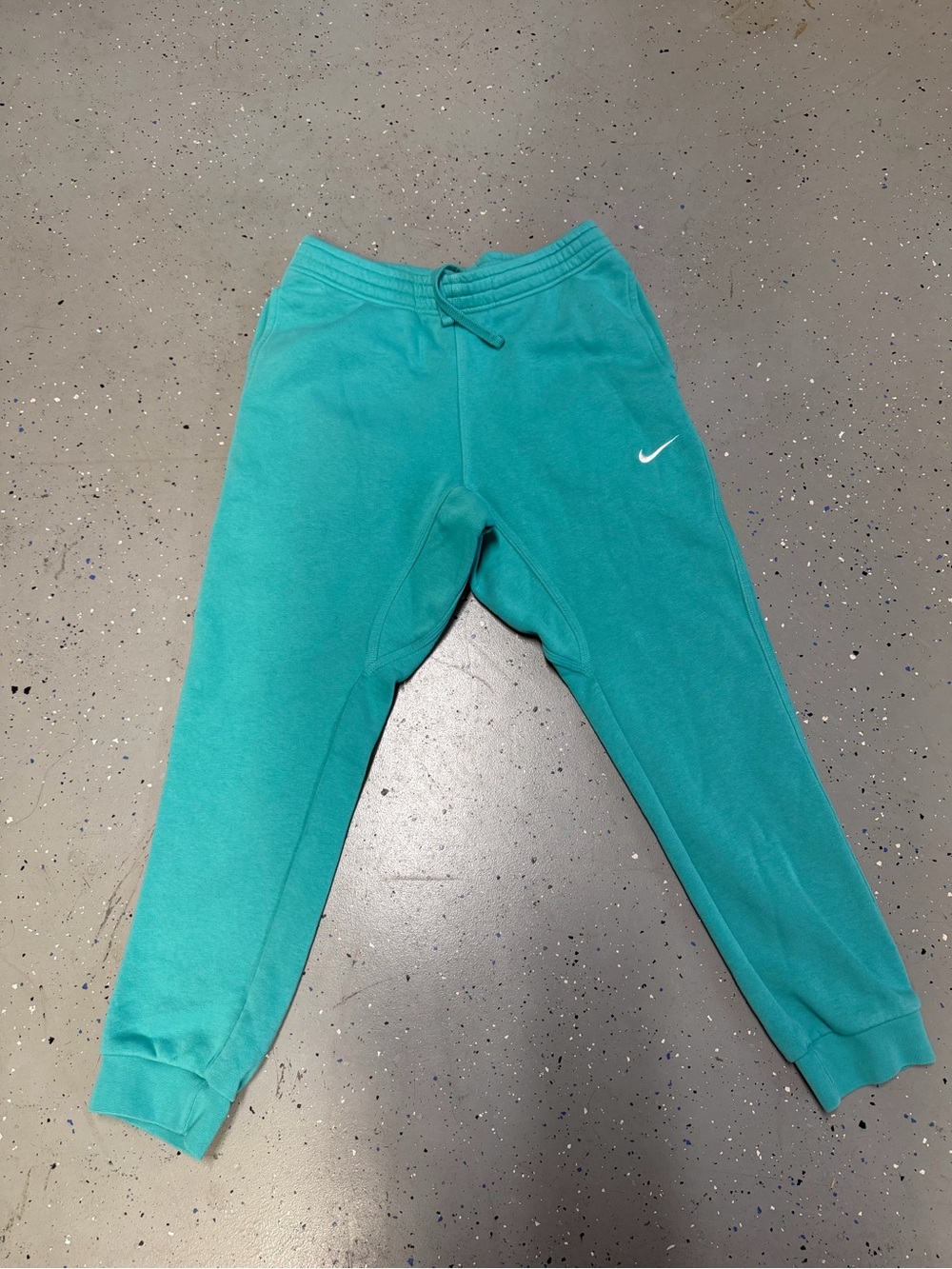 Nike sportswear club fleece tapered leg pants teal men’s size Large